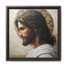 Christ Mosaic Framed Canvas - Divine Reflection