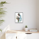 Jesus with Flowers Framed Canvas - Crown of Grace