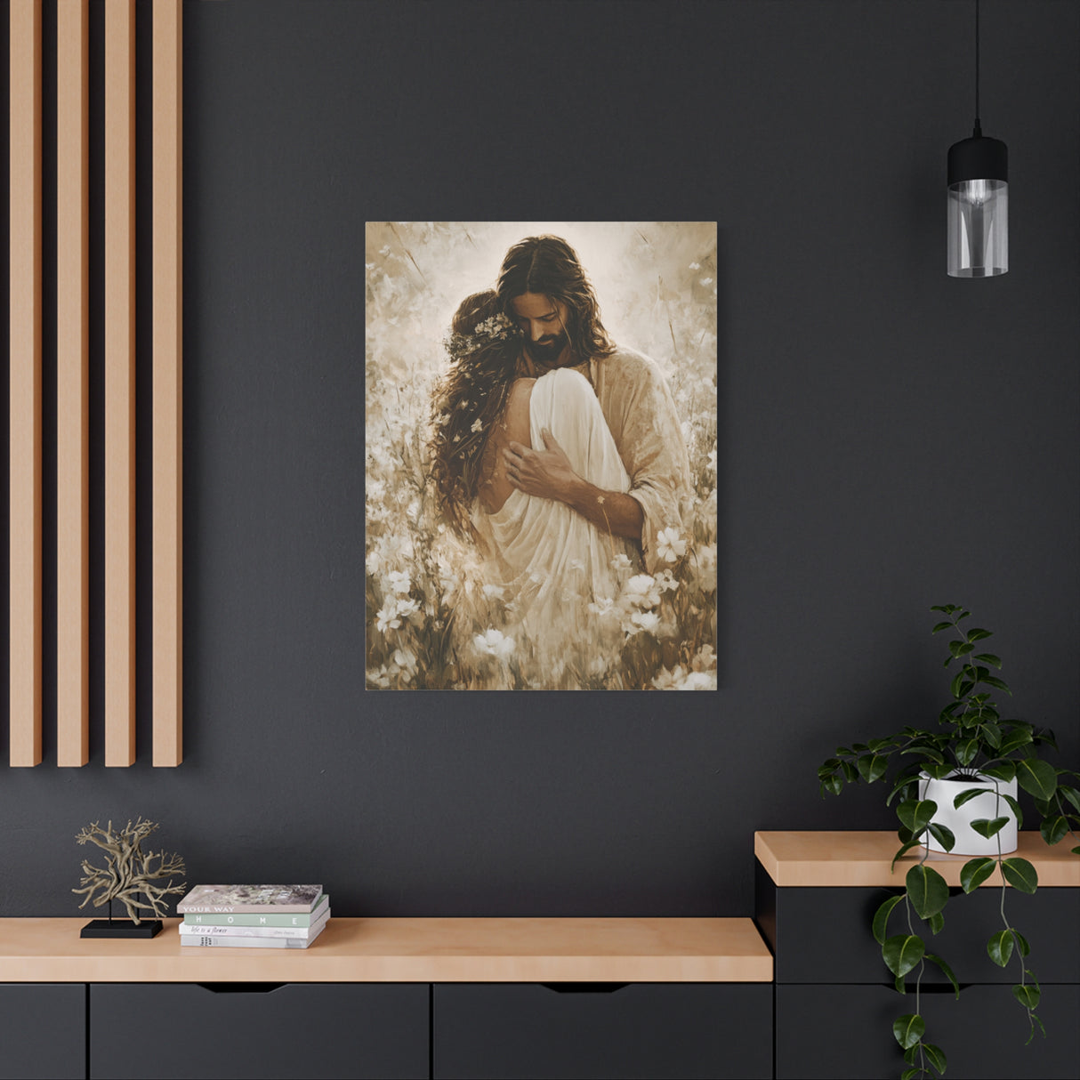 The Embrace of Grace Canvas - Jesus Holding His Beloved