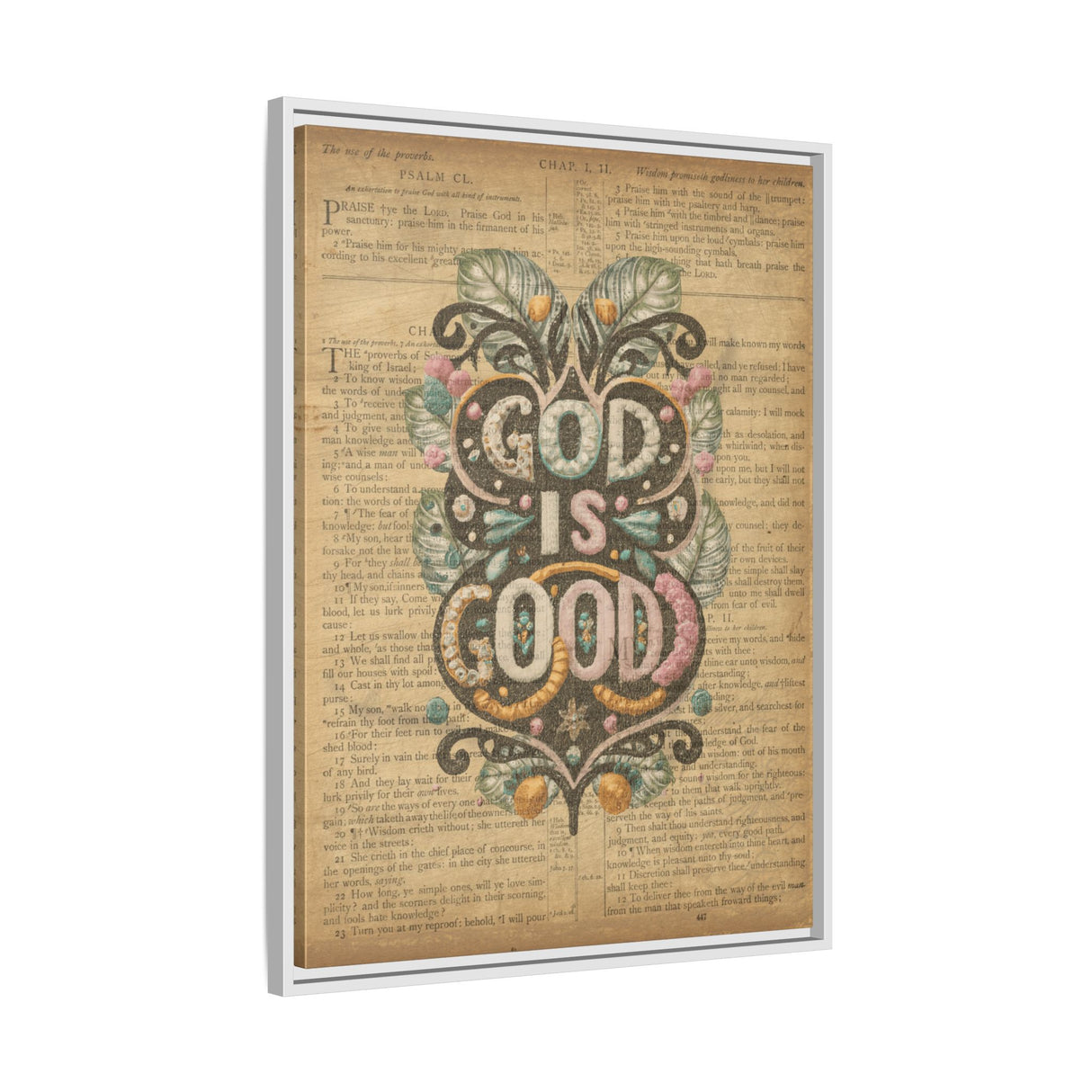 Timeless Wisdom - Proverbs & Psalms Framed Canvas