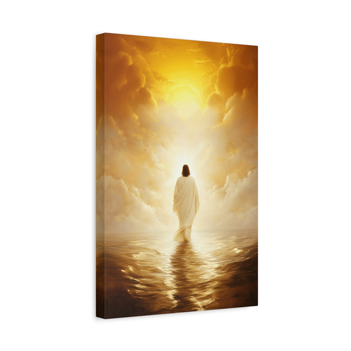 The Path of Light Canvas - Jesus Walking Towards the Dawn