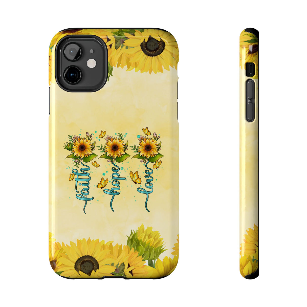 Faith, Hope, Love Sunflower Phone Case