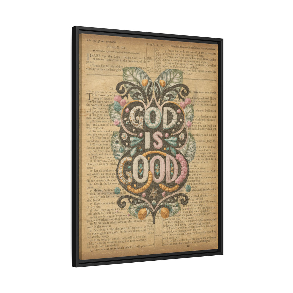 Timeless Wisdom - Proverbs & Psalms Framed Canvas