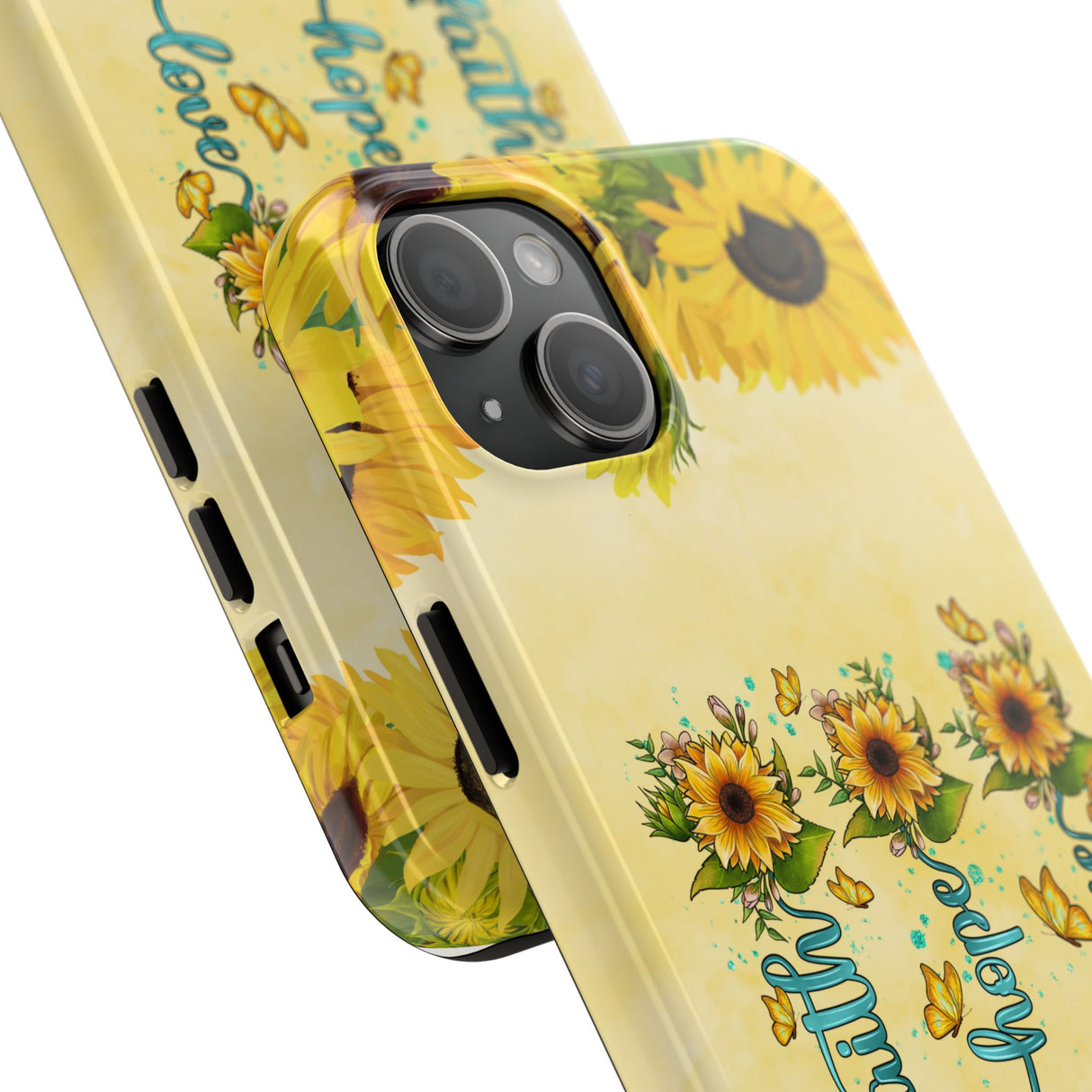 Faith, Hope, Love Sunflower Phone Case