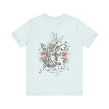 Floral Cheetah with Inspirational Quote T-Shirt