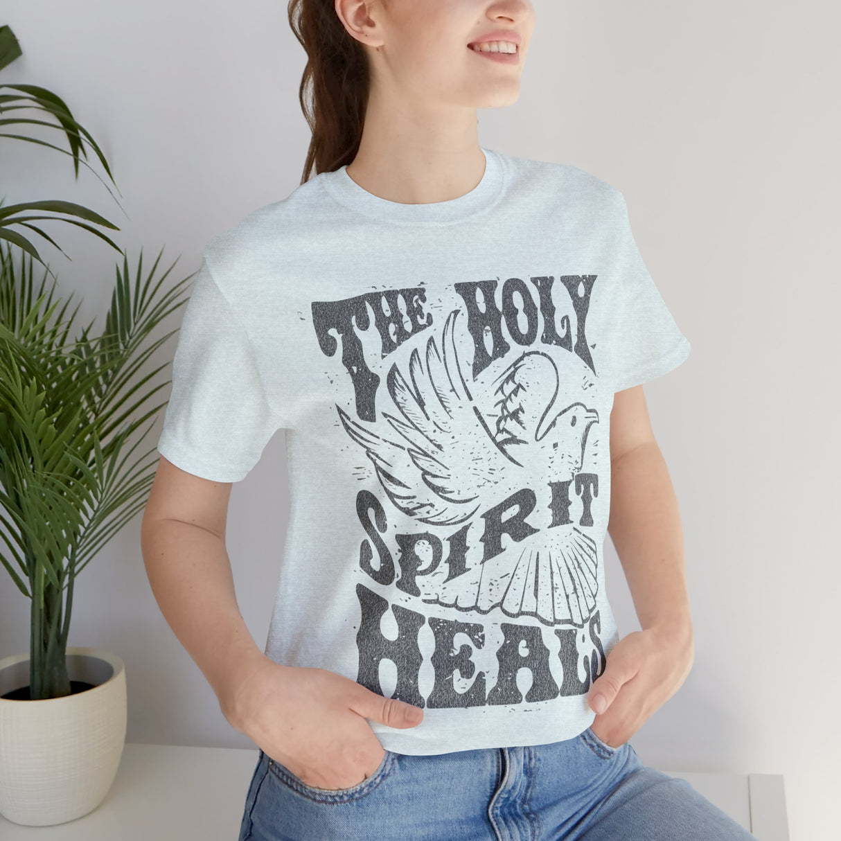 The Holy Spirit Heals Dove Design T-Shirt