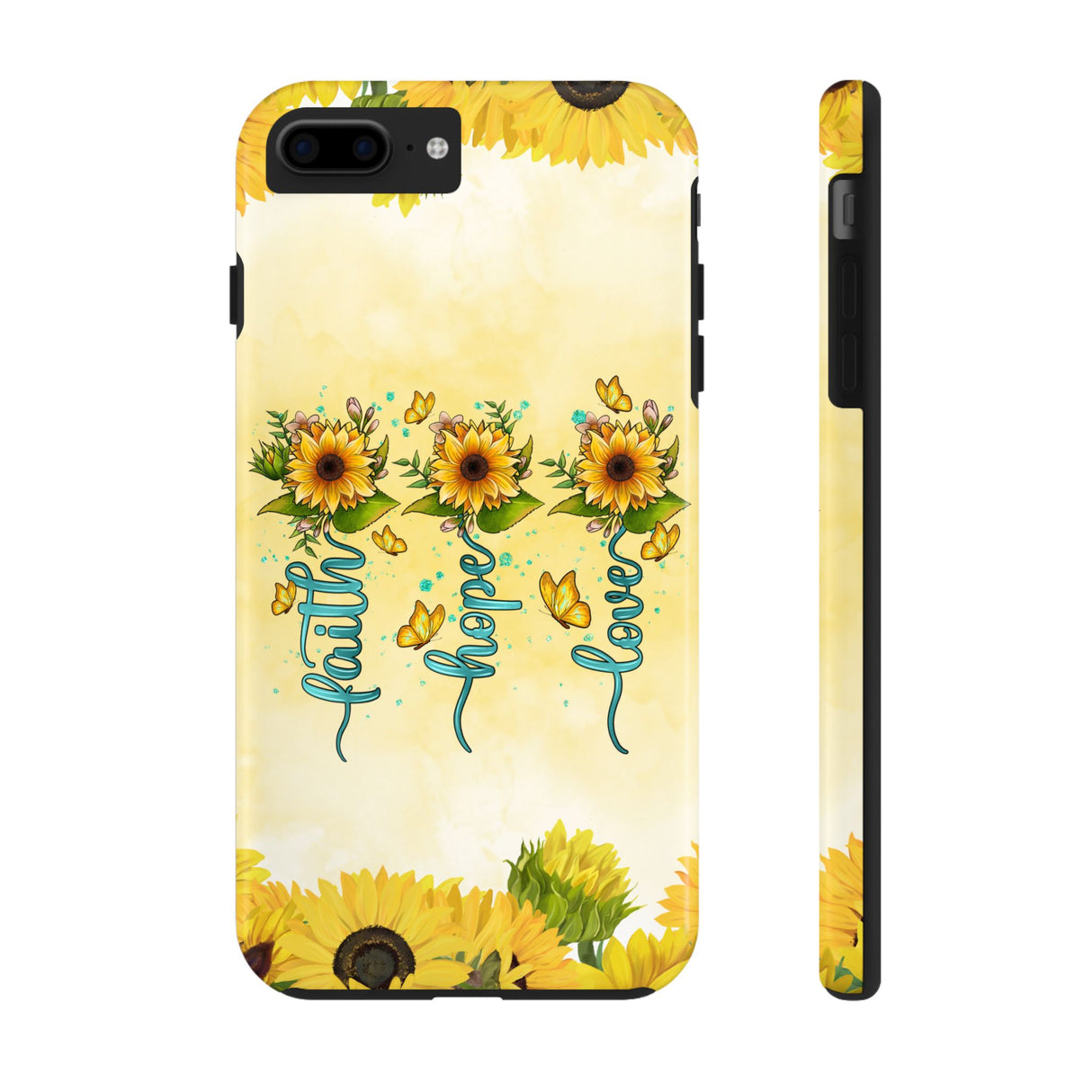 Faith, Hope, Love Sunflower Phone Case