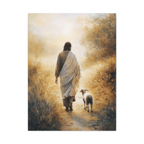 Jesus with the Lamb Canvas - The Good Shepherd