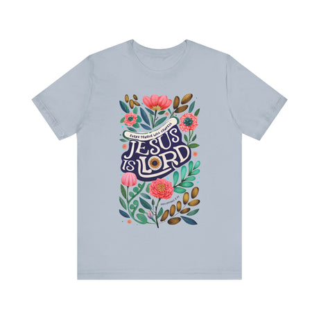 Jesus Is Lord Floral Design T-Shirt