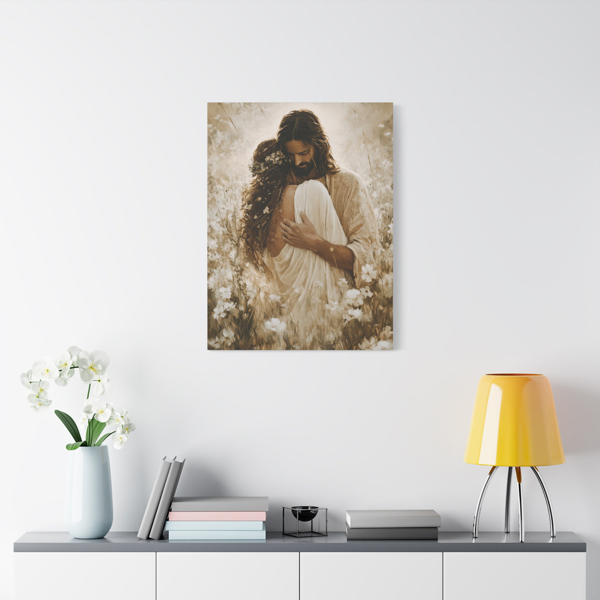 The Embrace of Grace Canvas - Jesus Holding His Beloved