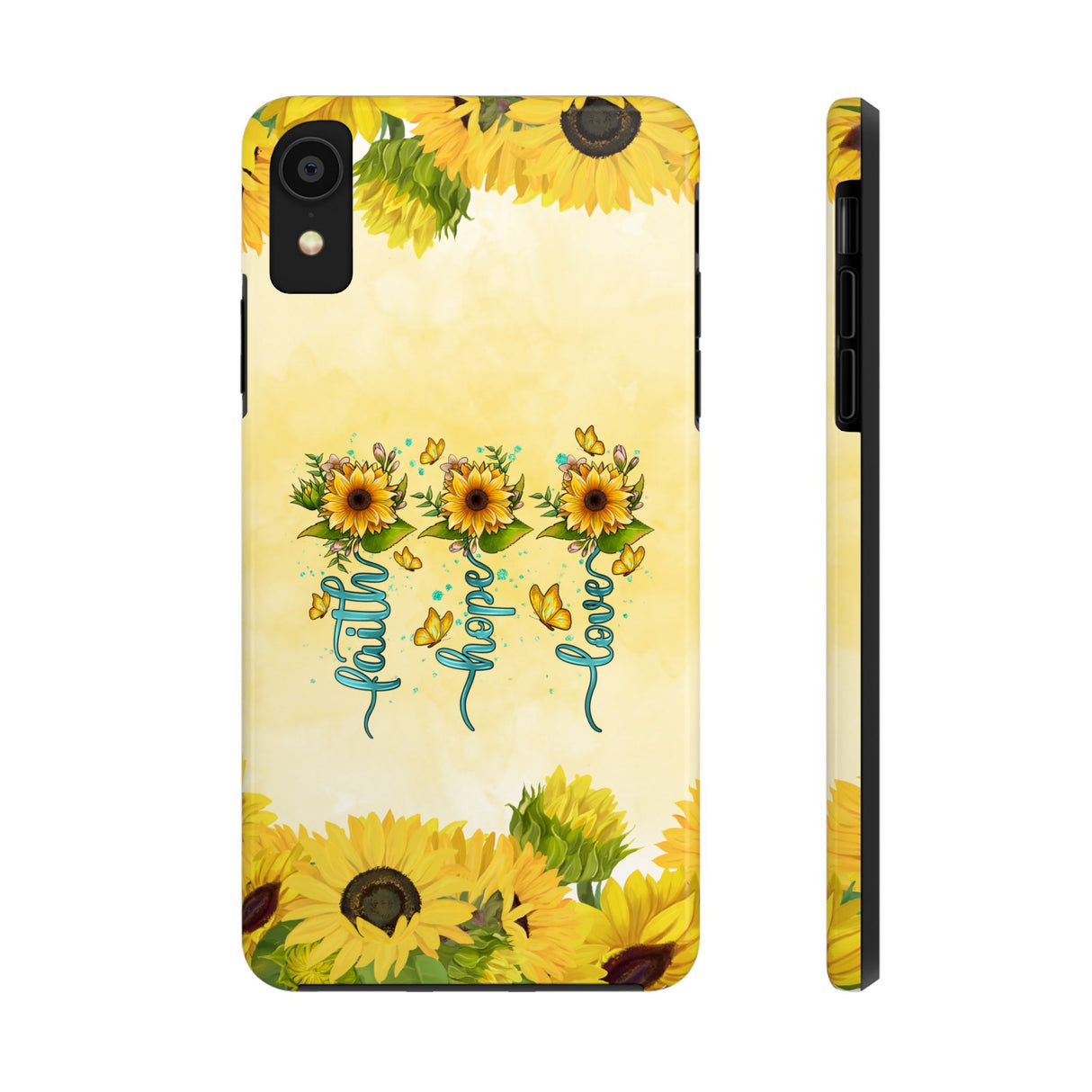 Faith, Hope, Love Sunflower Phone Case