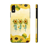 Faith, Hope, Love Sunflower Phone Case