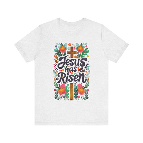 Jesus Has Risen Floral Cross T-Shirt