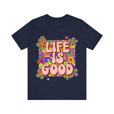 Life is Good Retro Floral Graphic T-Shirt