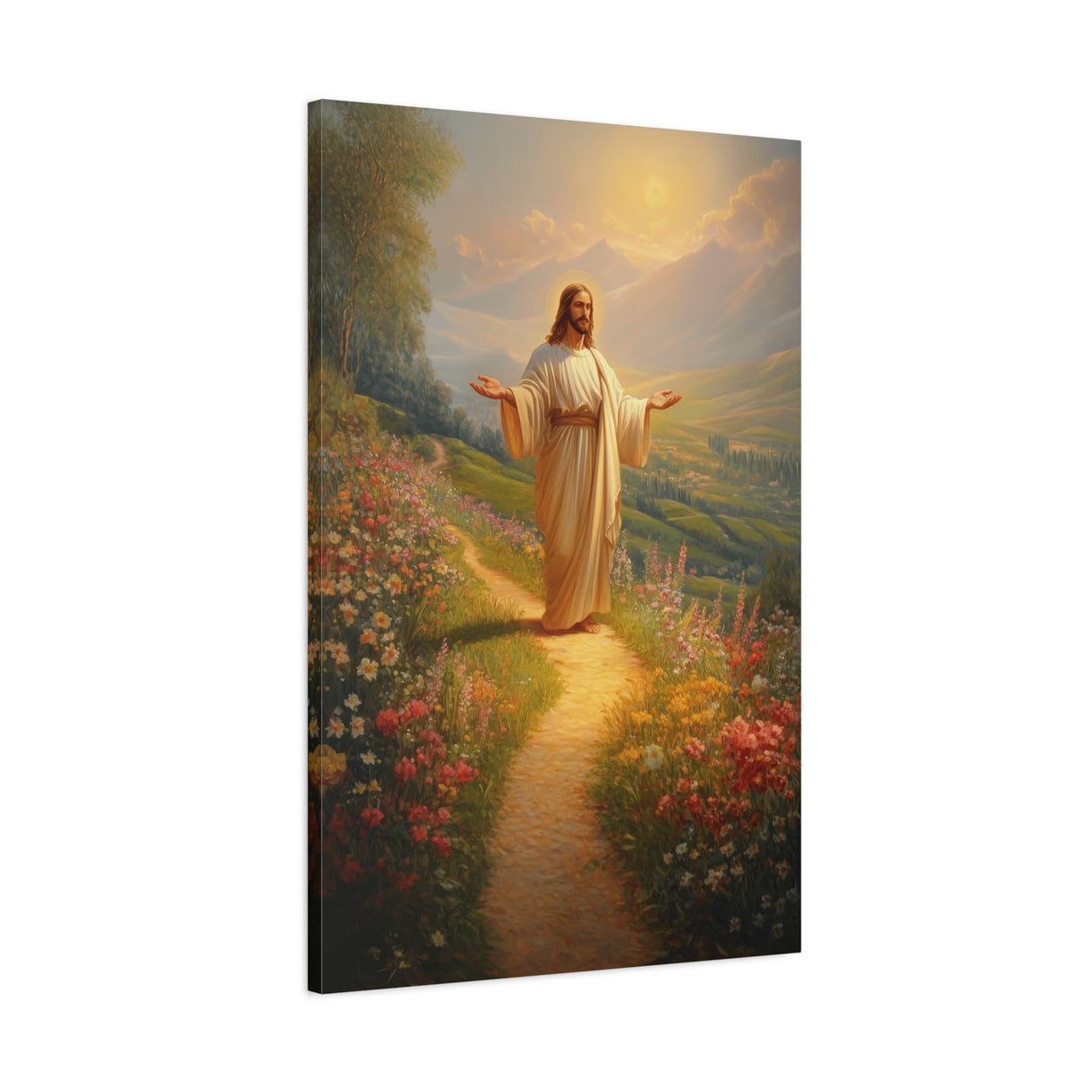 Jesus on the Path Canvas - The Way of Peace