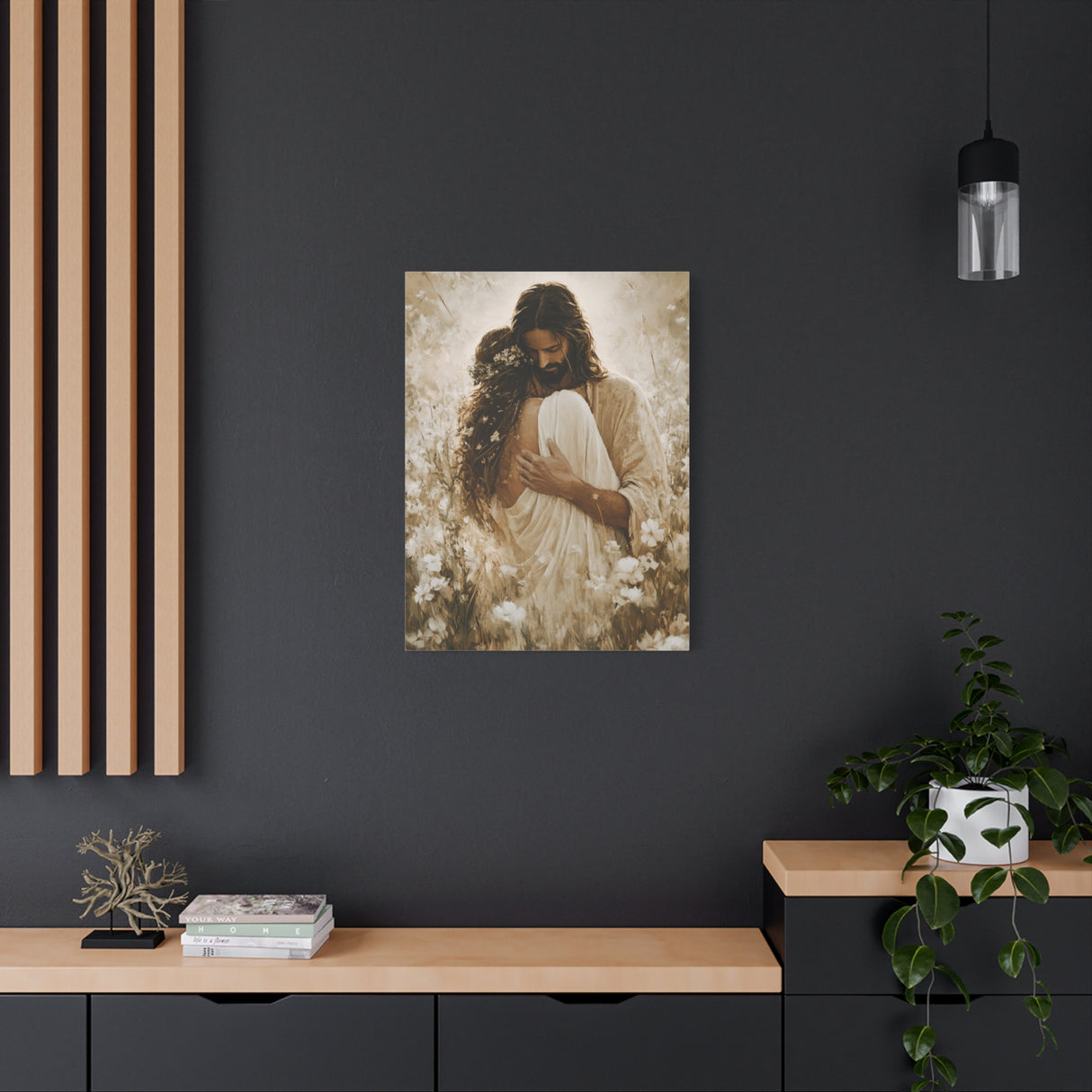 The Embrace of Grace Canvas - Jesus Holding His Beloved
