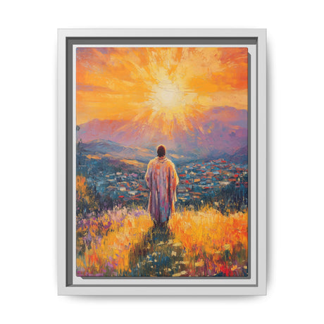 Jesus Overlooking the City (Framed Canvas) - Light of the World