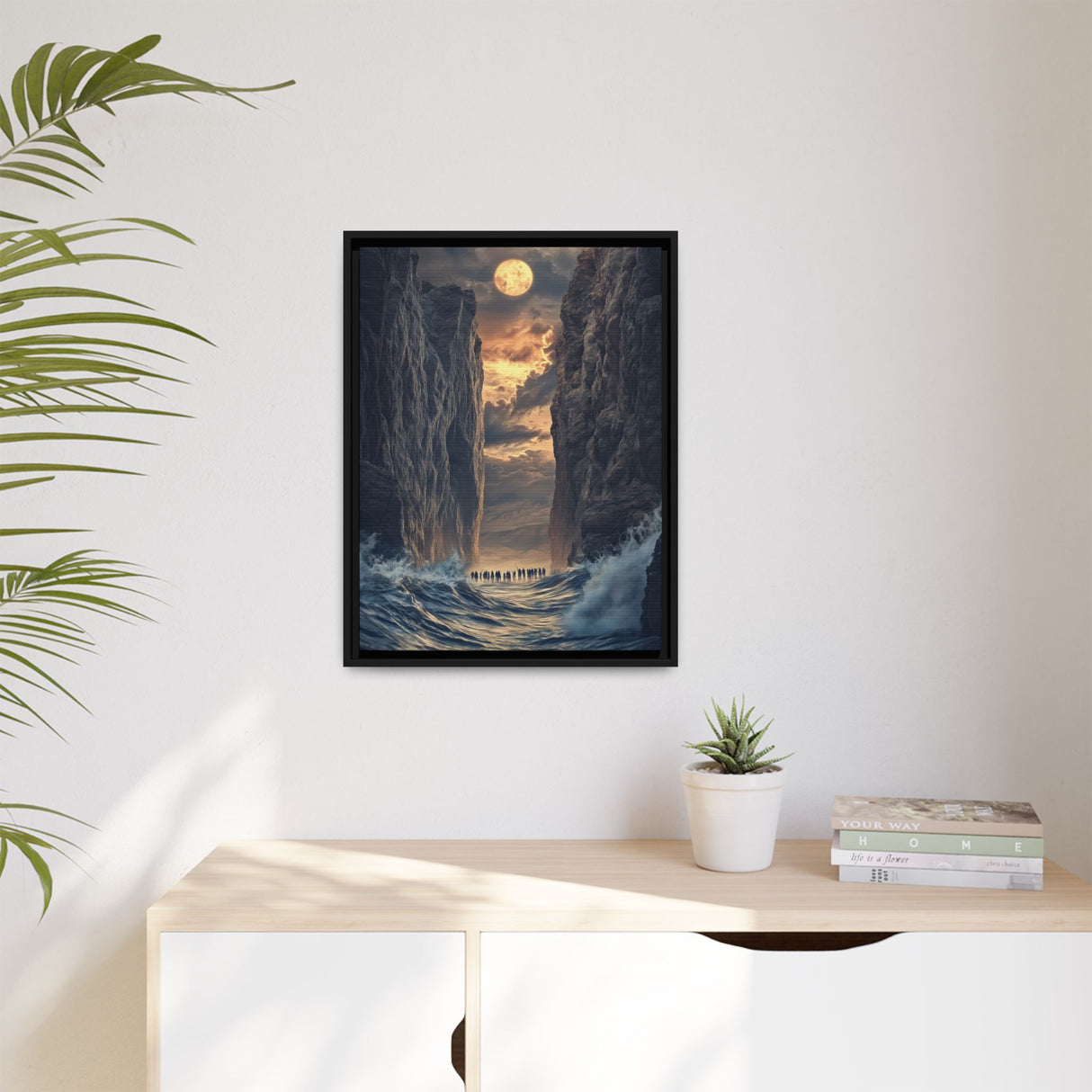 The Parting of the Red Sea Framed Canvas - A Passage of Faith