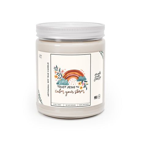 Trust Jesus to Calm Your Storm Rainbow Artisanal Candle