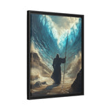 Moses Parting the Red Sea Framed Canvas - Deliverance Through Faith