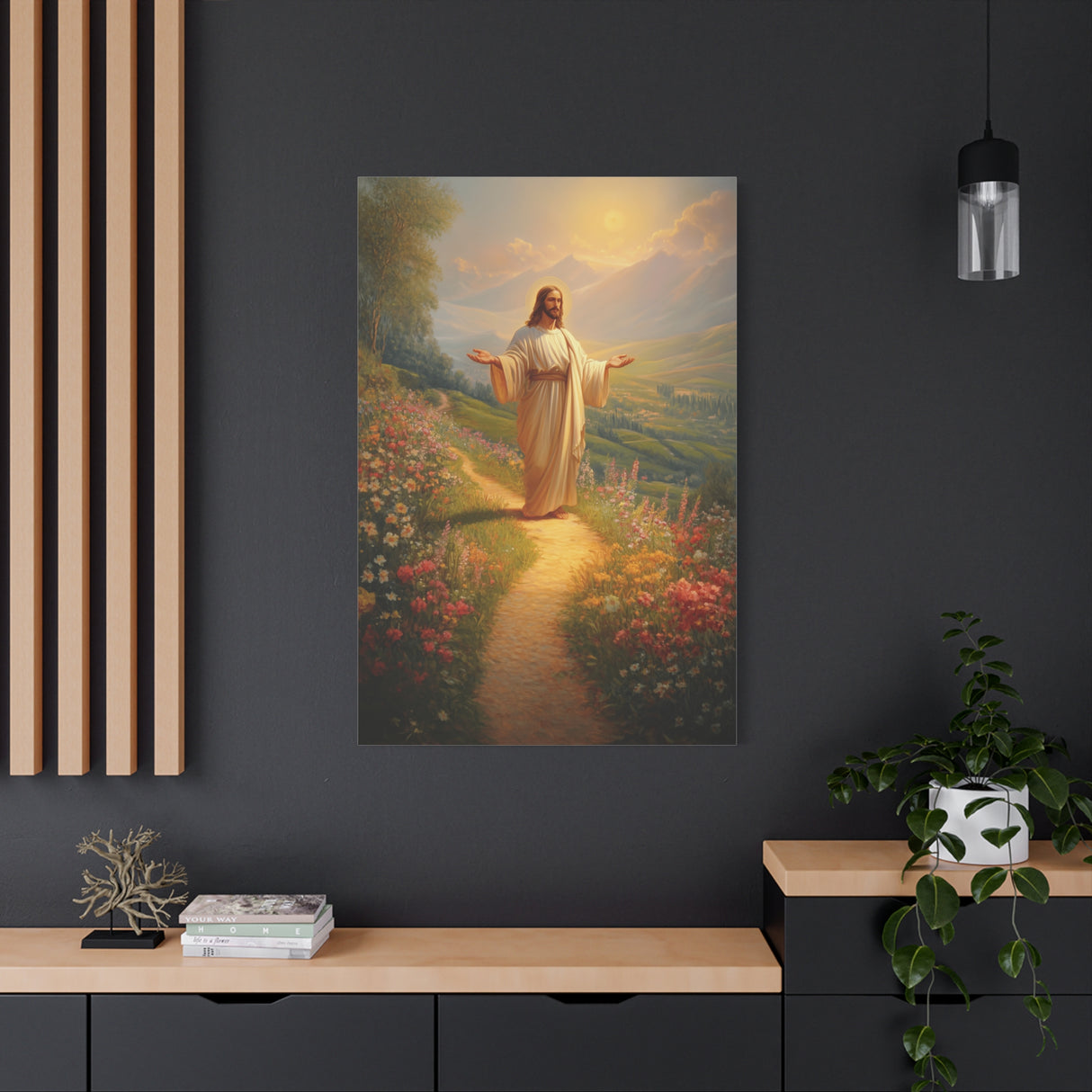 Jesus on the Path Canvas - The Way of Peace