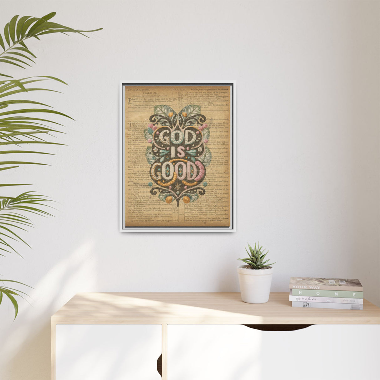 Timeless Wisdom - Proverbs & Psalms Framed Canvas