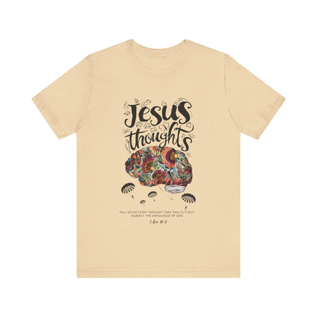 Jesus Thoughts with Floral Brain and Bible Verse T-Shirt