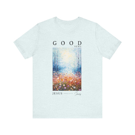 Good News Jesus Saves Floral Forest T-Shirt