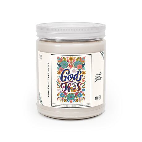 God's Got This Floral Design Artisanal Candle