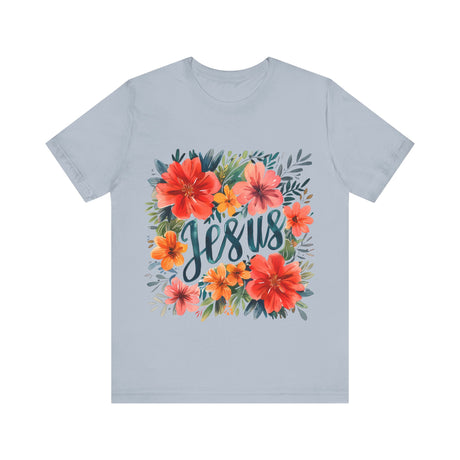 Floral Jesus Design T-Shirt