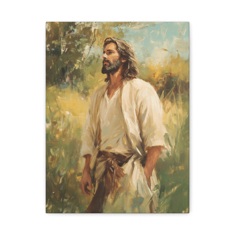 The Guiding Presence Canvas - Jesus Among the Fields