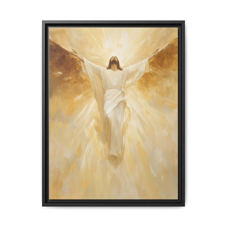 The Ascension of Glory Framed Canvas - Jesus in Radiant Triumph