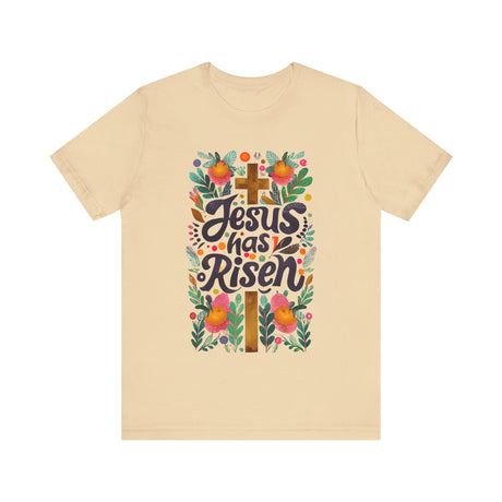 Jesus Has Risen Floral Cross T-Shirt