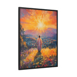 Jesus Overlooking the City (Framed Canvas) - Light of the World