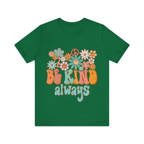 Be Kind Always Retro Floral Design T-Shirt