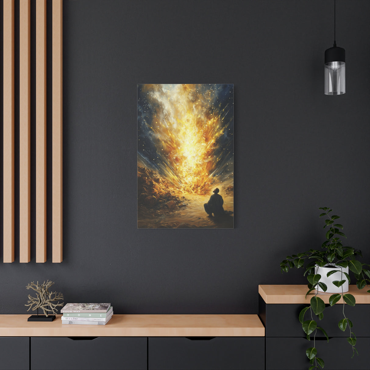 Moses and the Burning Bush Canvas - Divine Encounter