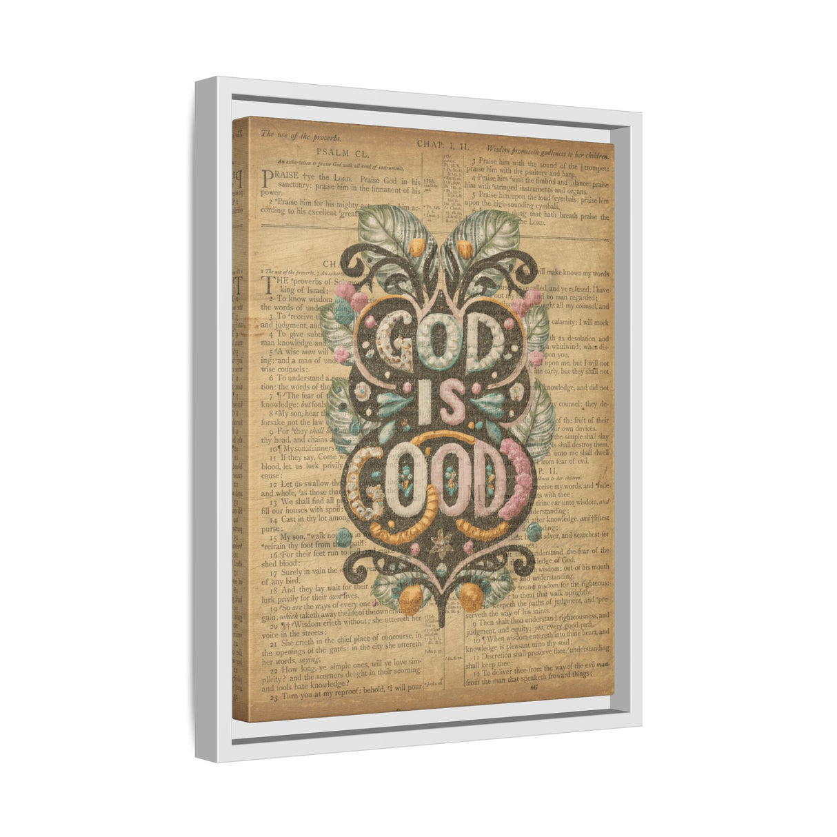 Timeless Wisdom - Proverbs & Psalms Framed Canvas