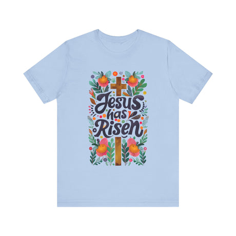 Jesus Has Risen Floral Cross T-Shirt