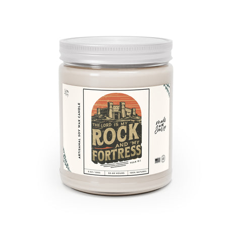 The Lord is My Rock and My Fortress Artisanal Soy Wax Candle