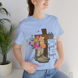 Faith and Strength Floral Cross T-Shirt