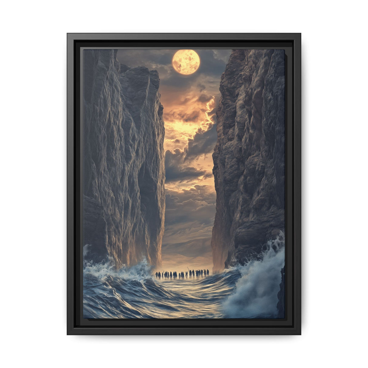 The Parting of the Red Sea Framed Canvas - A Passage of Faith