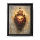 Sacred Heart of Jesus (Framed Canvas) - Eternal Love and Sacrifice