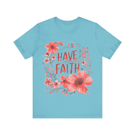 Have Faith Floral Design T-Shirt