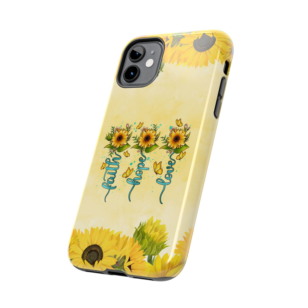 Faith, Hope, Love Sunflower Phone Case