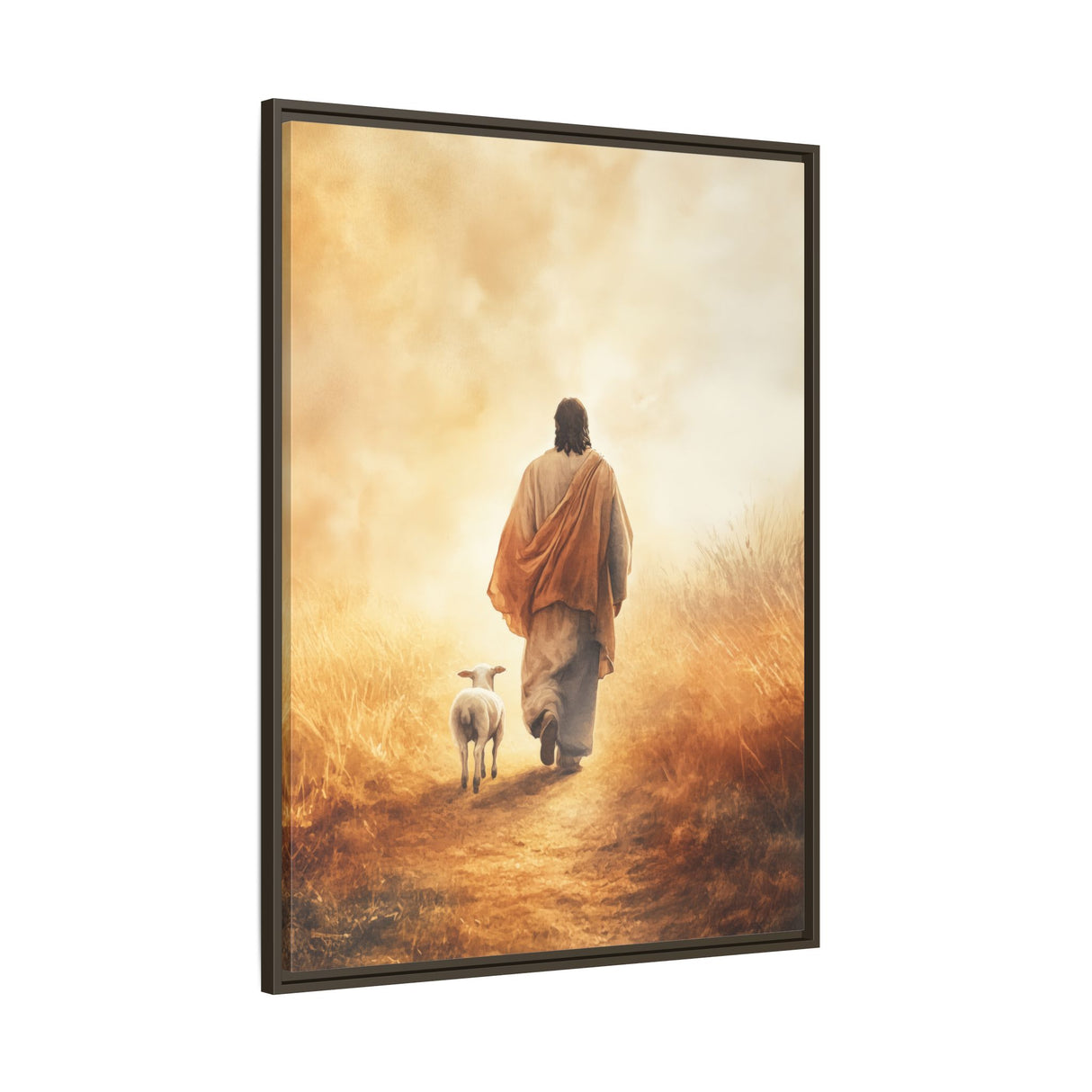 Jesus and the Lamb Framed Canvas - Guided by Grace