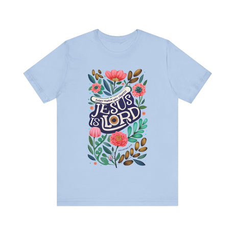 Jesus Is Lord Floral Design T-Shirt