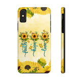 Faith, Hope, Love Sunflower Phone Case