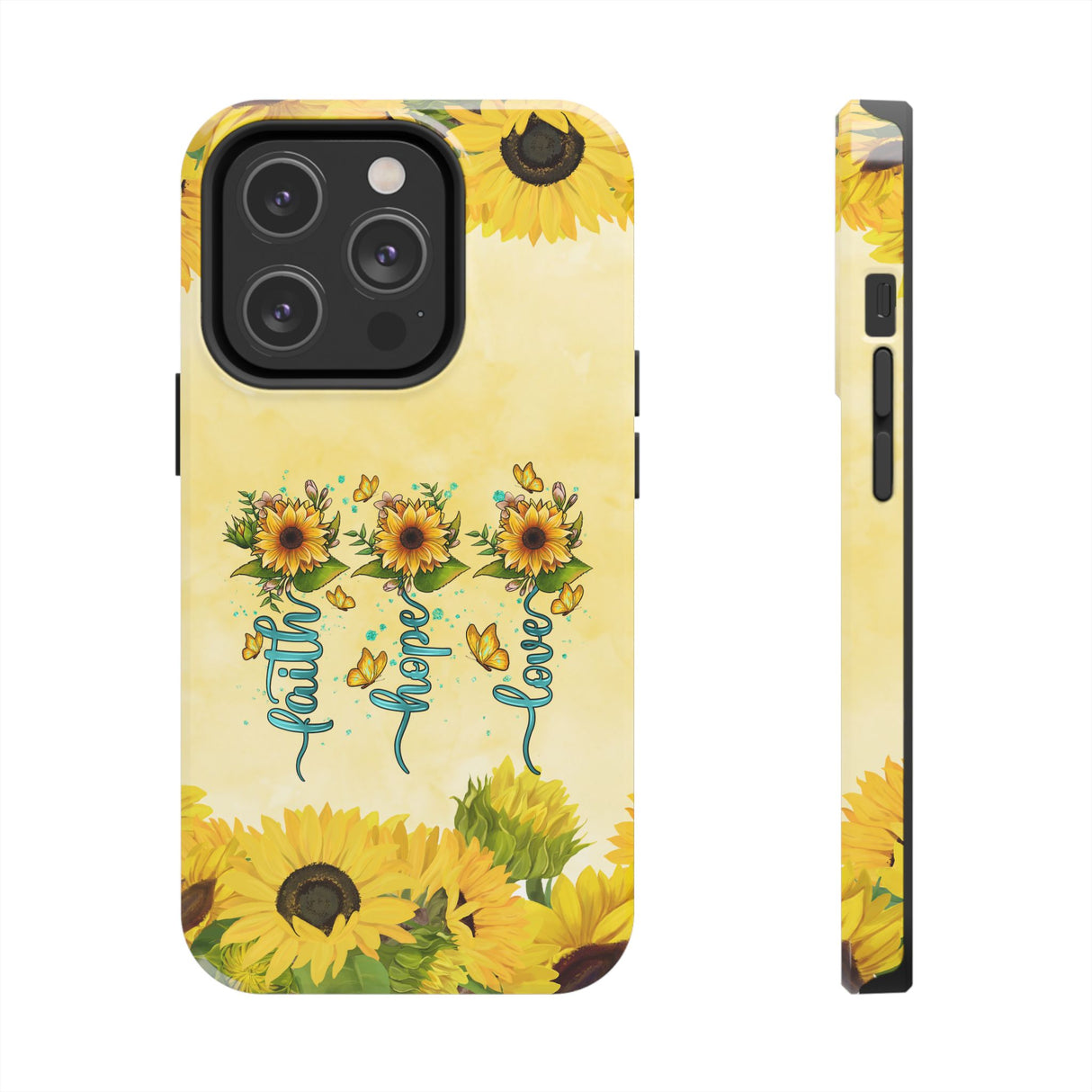 Faith, Hope, Love Sunflower Phone Case