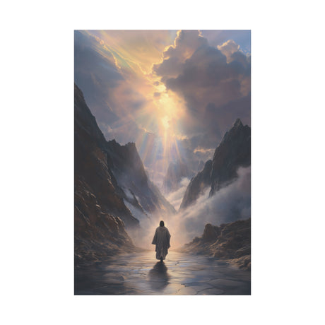 The Light Through the Valleys Canvas - Jesus on the Path of Glory