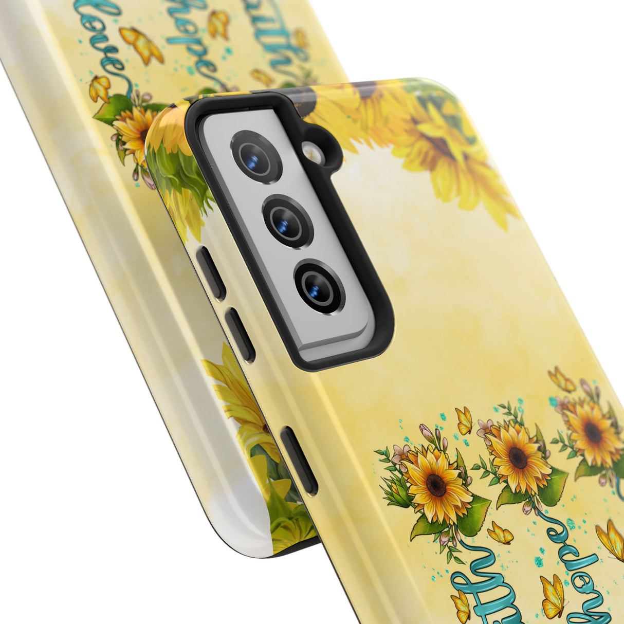 Faith, Hope, Love Sunflower Phone Case